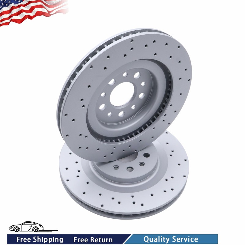 2PCS Rear Drilled Vented Rotors 670035019 For Maserati Ghibli Quattroporte 17-21 gallery
