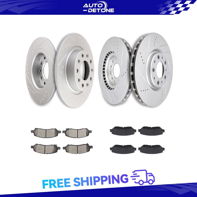 Front Rear 4X Brake Discs Rotors 8X Ceramic Pads For Dodge Dart 2013-2015 2016