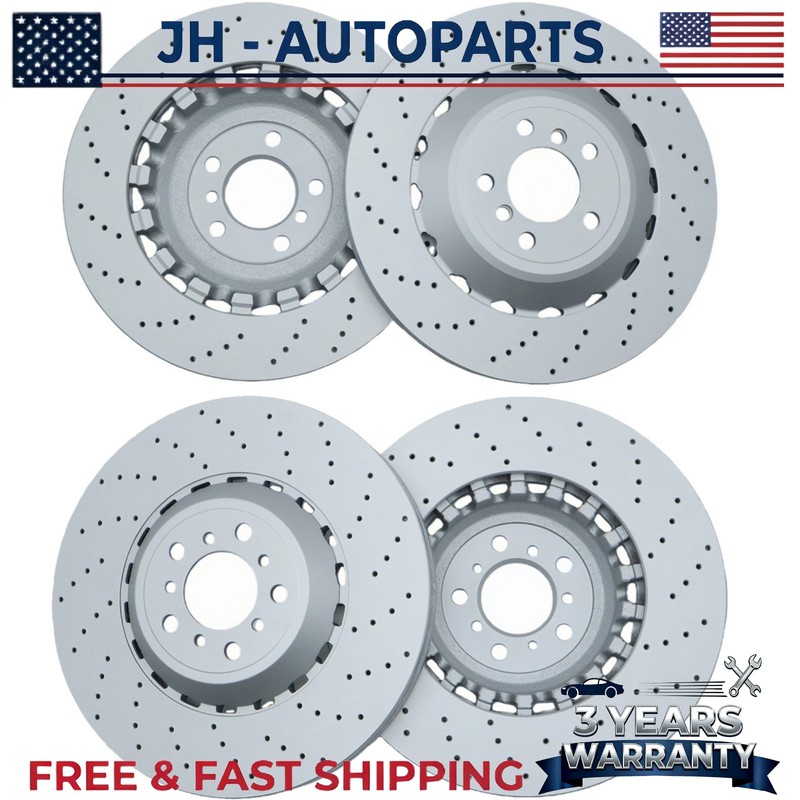 4X Front & Rear Vented & Drilled Disc Brake Rotors For BMW F06 F10 F12 F13 M5 M6 gallery