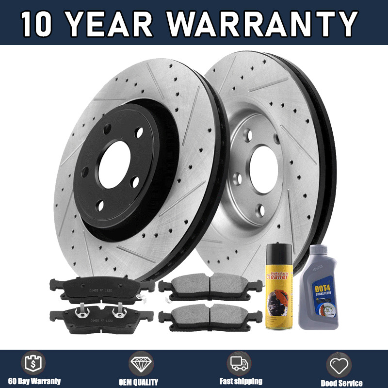 Front Brake Rotor and Pads For Jeep Grand Cherokee Dodge Durango 5Lug TX E18