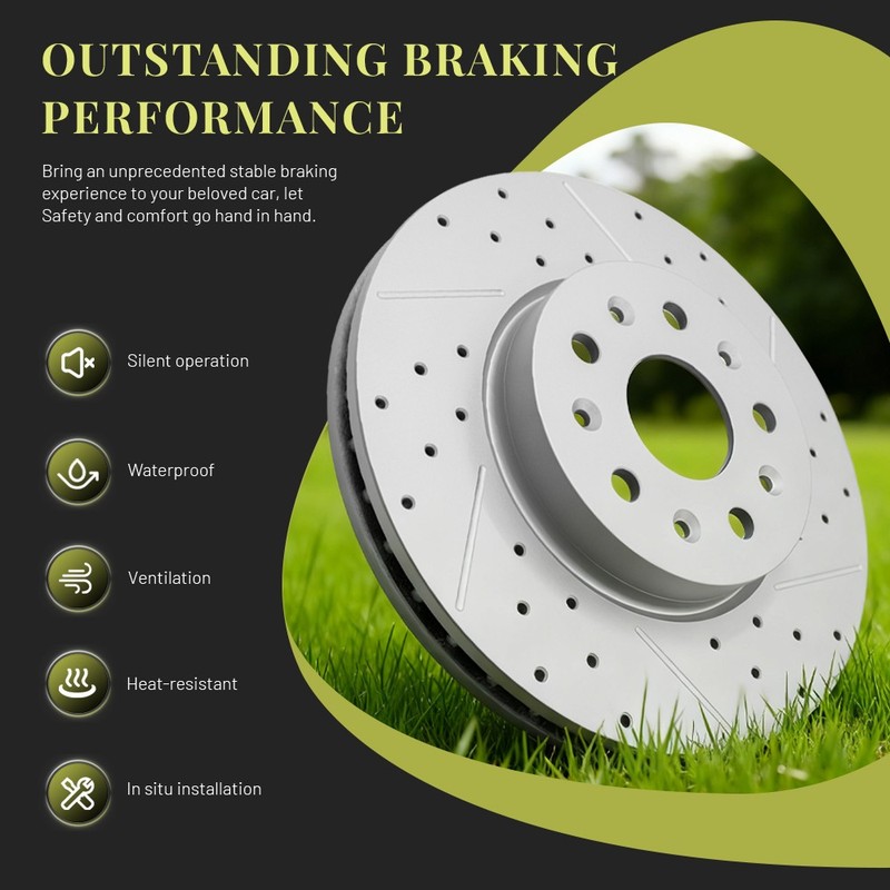 Front Disc Brake Rotors & Ceramic Pads for 2013-2023 Nissan Altima Base SL SV S gallery
