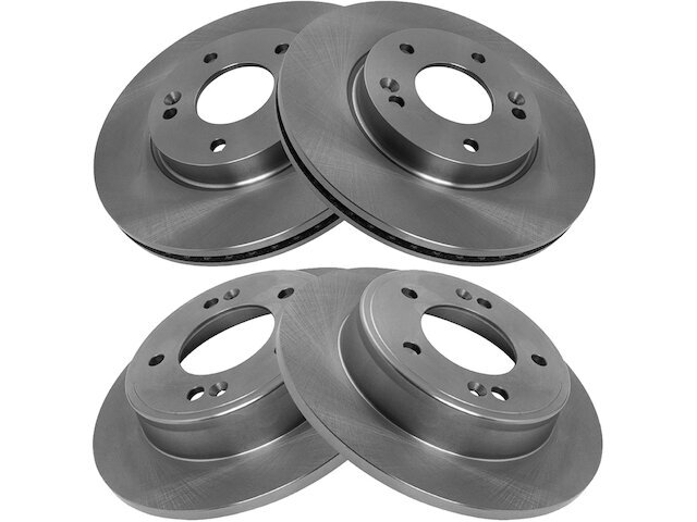 TRQ 62MV78P Front and Rear Brake Rotor Set Fits 2014-2016 Kia Forte Koup EX