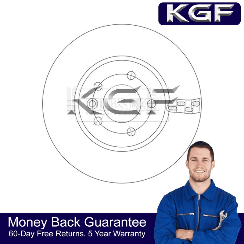 KGF Front 1x Brake Disc Fits VW Crafter 2016- Man TGE 2017- 2.0 TDi 2N0615301B gallery