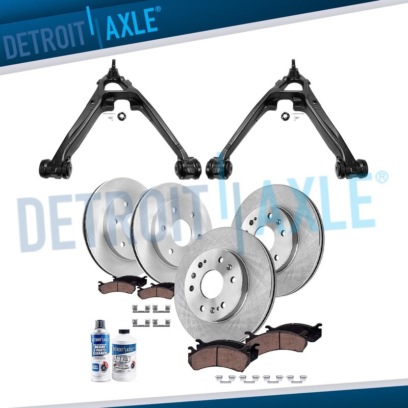 Front Rear Brake Rotor Pad Control Arm for 2007-2014 GMC Escalade Tahoe Suburban