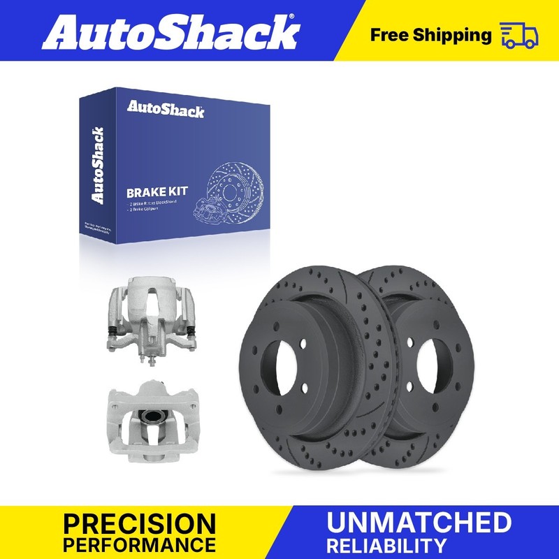 Rear Drilled Slotted Brake Rotors Calipers for Ford, F-150 2012-2016, 2018-2020