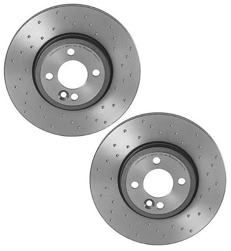 Pair Set 2 Front Brembo Xtra Dimpled Brake Disc Rotors for Mini Cooper R50 R53
