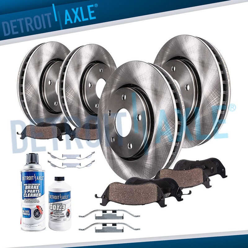 Front & Rear Disc Rotor + Brake Pad for 2001 – 2003 2004 2005 BMW 325i E46