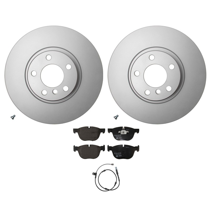 Hella Front Rotors Low-Met Disc Brake Pad Kit For BMW F15 X5 xDrive35d xDrive40e