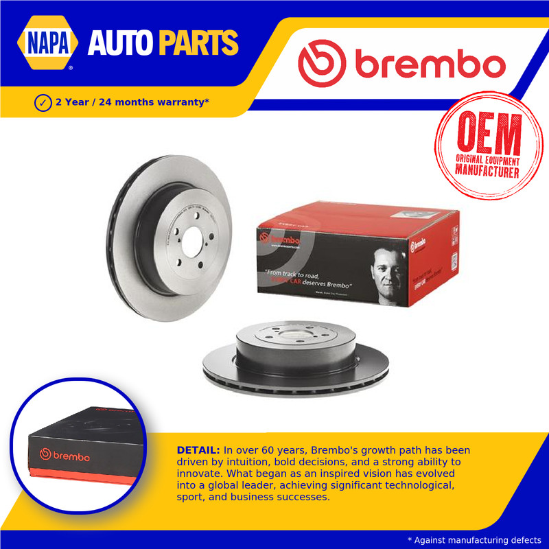 2x Brake Discs Pair Vented fits SUBARU IMPREZA GD, GDB 2.0 Rear 01 to 04 EJ207