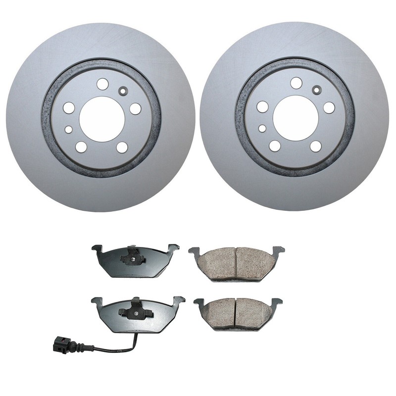 Front Brake Kit 280mm Disc Rotors and Akebono Ceramic Pads For Beetle Golf Jetta gallery