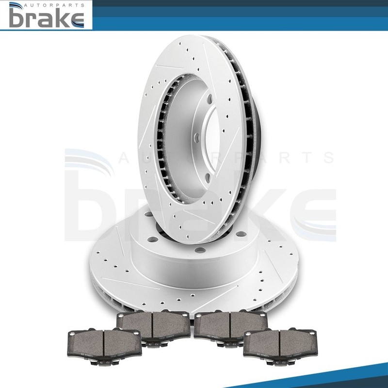 297mm Front Drilled Brake Rotors + Ceramic Pads Fits 95-02 Toyota 4Runner