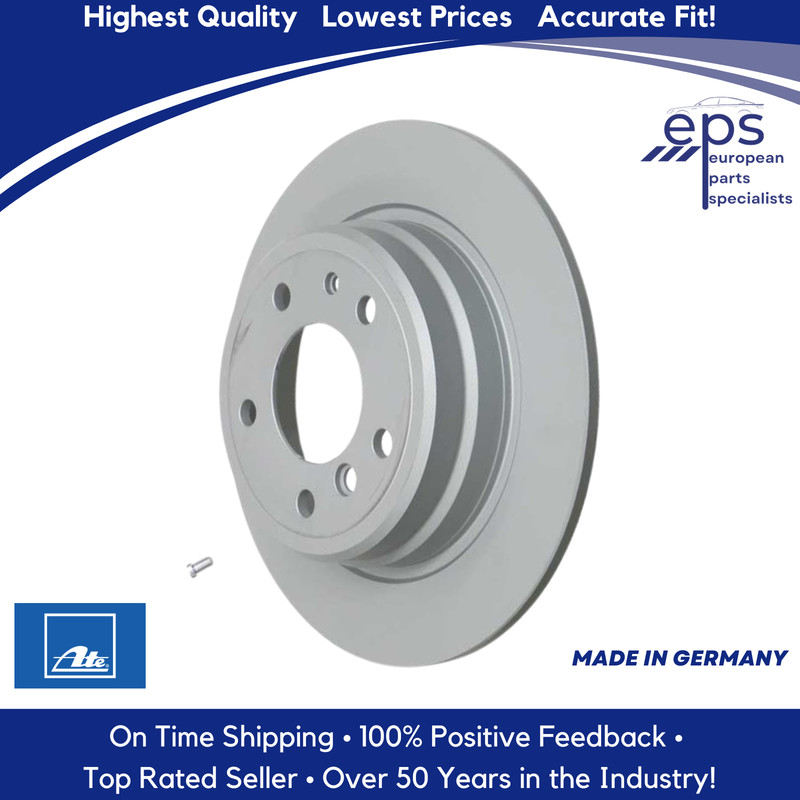 1 X Rear Brake Disc Rotor Select 89-95 BMW 525i 530i 535i Ate 34 21 6 756 537 gallery