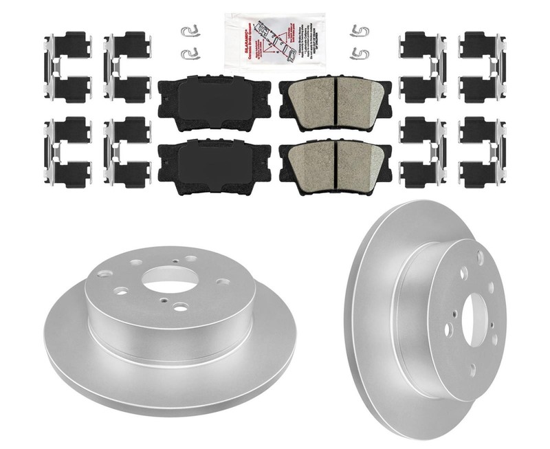 Rear Ceramic Brake Pads & Coated DISC Rotors FOR TOYOTA RAV4 2006-2011 2012-2018