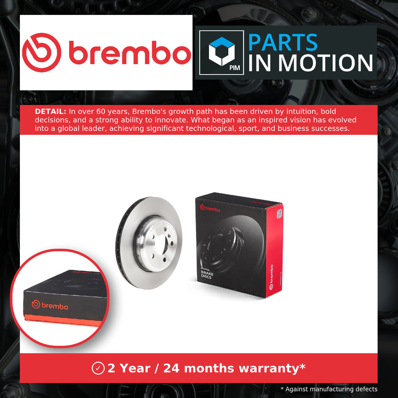 2x Brake Discs Pair Vented fits BMW 420 2.0 Rear 13 to 21 345mm Set Brembo New
