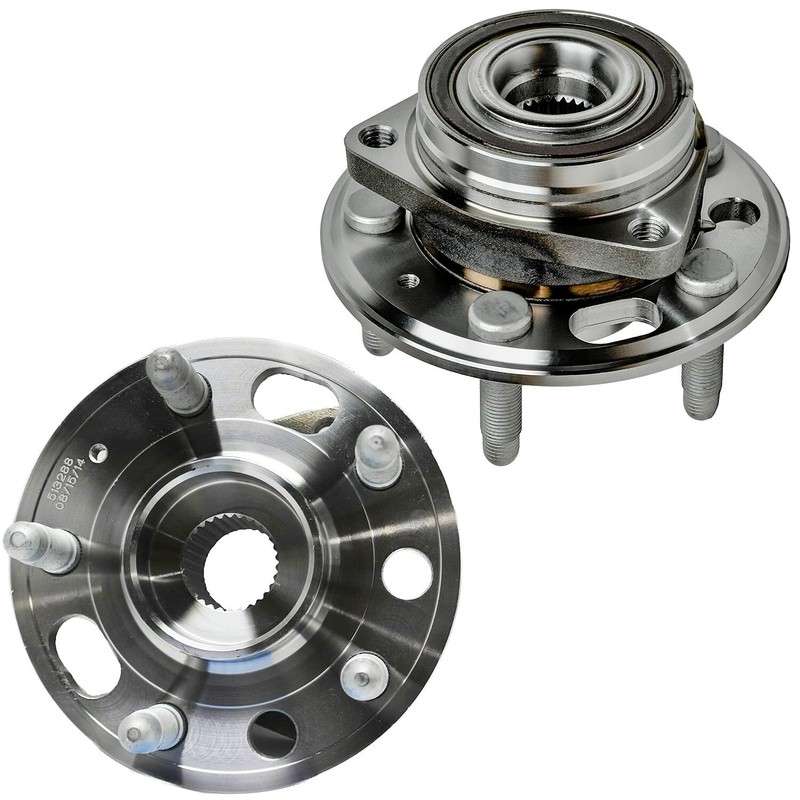 Front Rear Drilled Rotor Brake Pad Wheel Hub 24pc Lugnut w/key for Chevy Equinox gallery