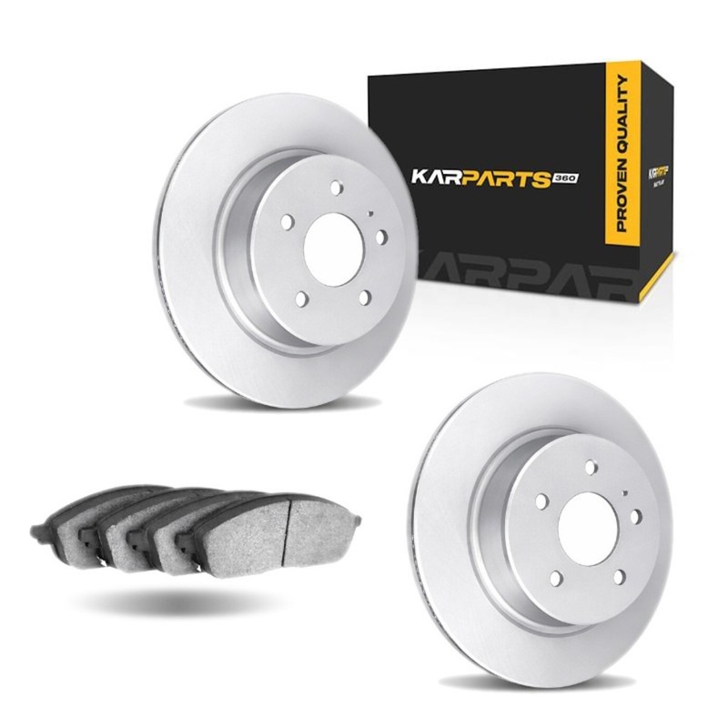 For Acura RLX 2014-2020 Brake Rotor Set | Rear | Cast Iron Vented Plain | 5 Lug