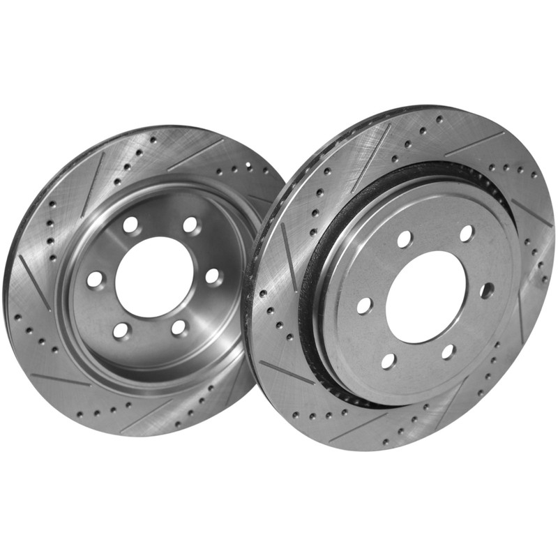 Drilled Brake Rotor w/ Electric Parking Brake for Ford F-150 2015-2017 Rear Pair gallery