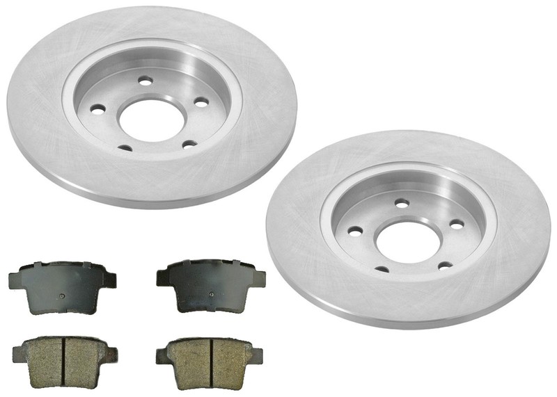 Rear Disc Brake Rotors Ceramic Brake Pads for Jaguar Type X 2005 2006 2007 2008