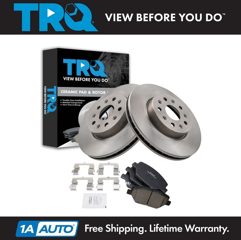 TRQ Front Ceramic Disc Brake Pads & Rotor Kit for Chevrolet Camaro New