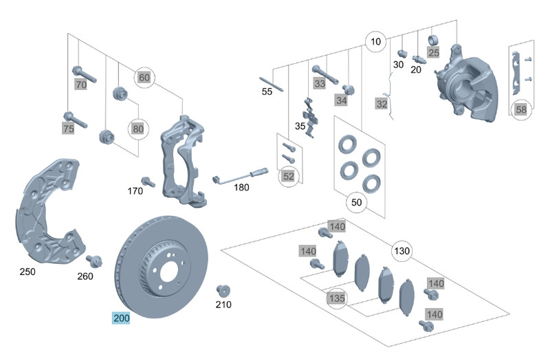 Front Left & Right Brake Rotor Discs Set For Mercedes C300,C350,C400,C43 Genuine gallery