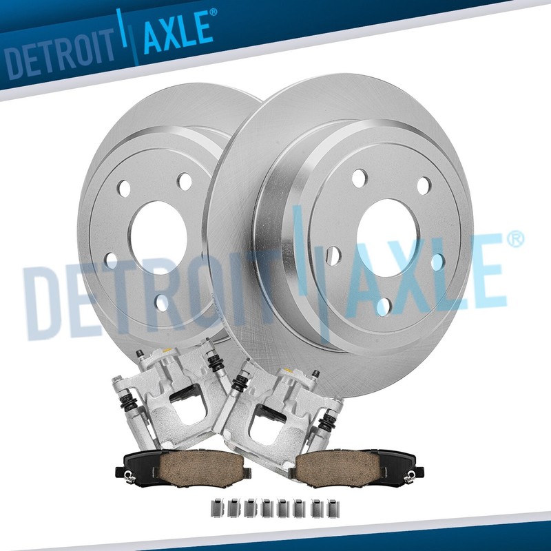 Rear Disc Rotors Brake Calipers Brake Pads Kit for 2007 – 2018 Jeep Wrangler JK