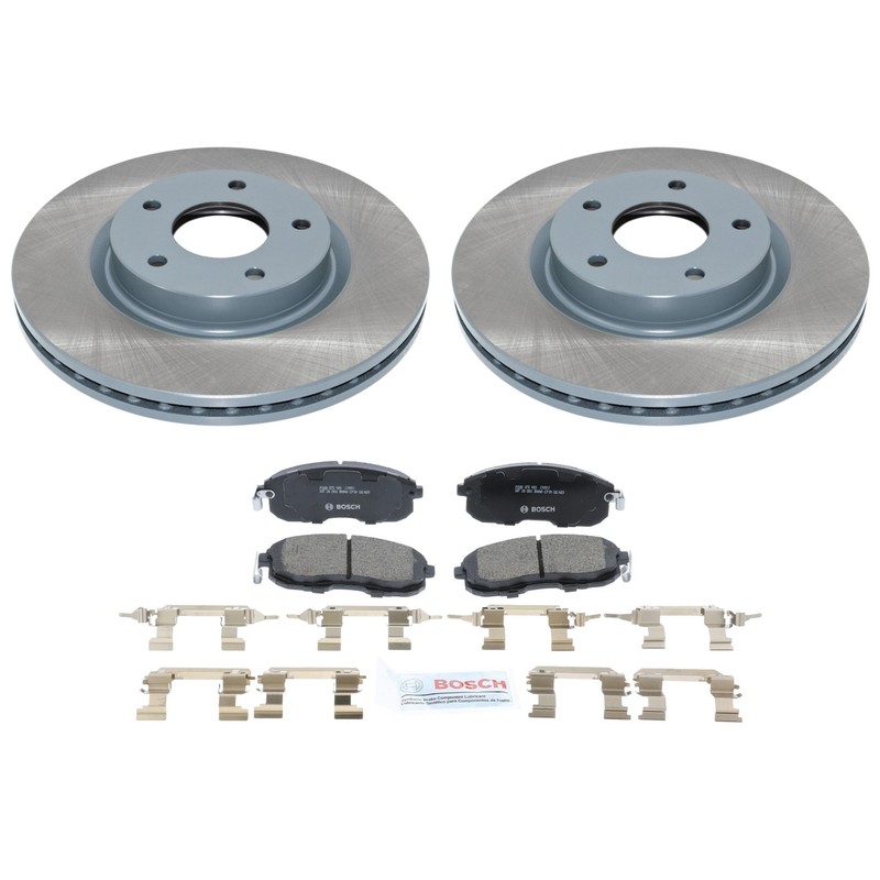 DuraGo Front Rotors Bosch QuietCast Ceramic Disc Brake Pads Kit For Altima 07-12