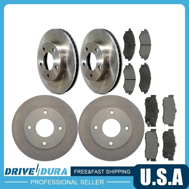 Front & Rear Disc Brake Rotors Brake Pads Kit fits INFINITI G20