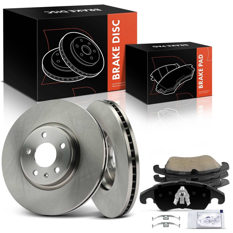 6x Disc Rotors & Ceramic Brake Pad for Audi A4 12-16 A5 Quattro Allroad Front