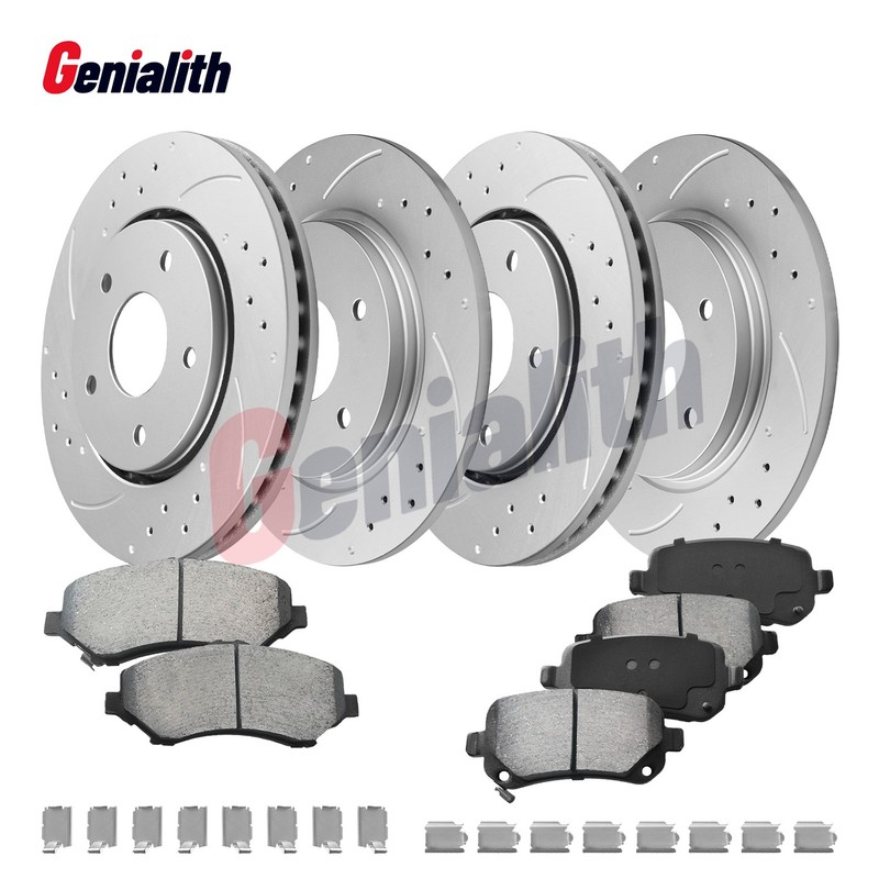 Front Rear Brake Rotors & Pads for 2009-2012 Dodge Journey Grand Caravan Routan