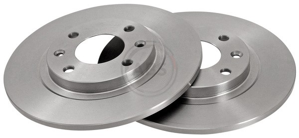 ABS 15414 Front Brake Discs Pair 266mm Solid Fits Citroën Peugeot 305 405 Bx