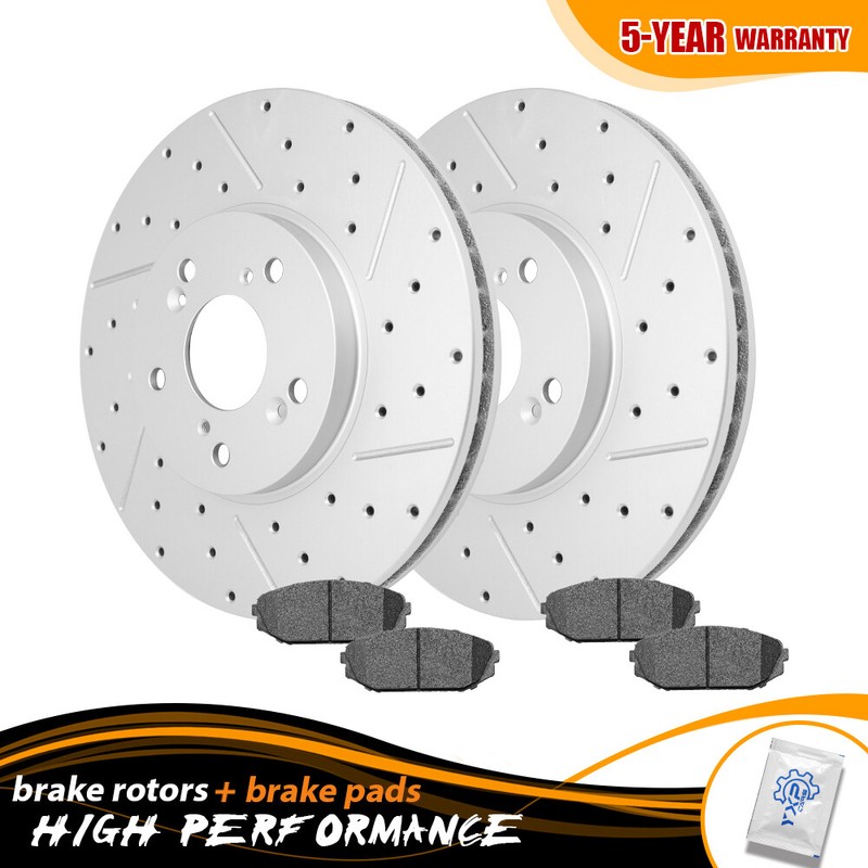 Front Disc Rotors + Brake Pads for 1999-2000 2001 2002 Honda Odyssey Acura MDX