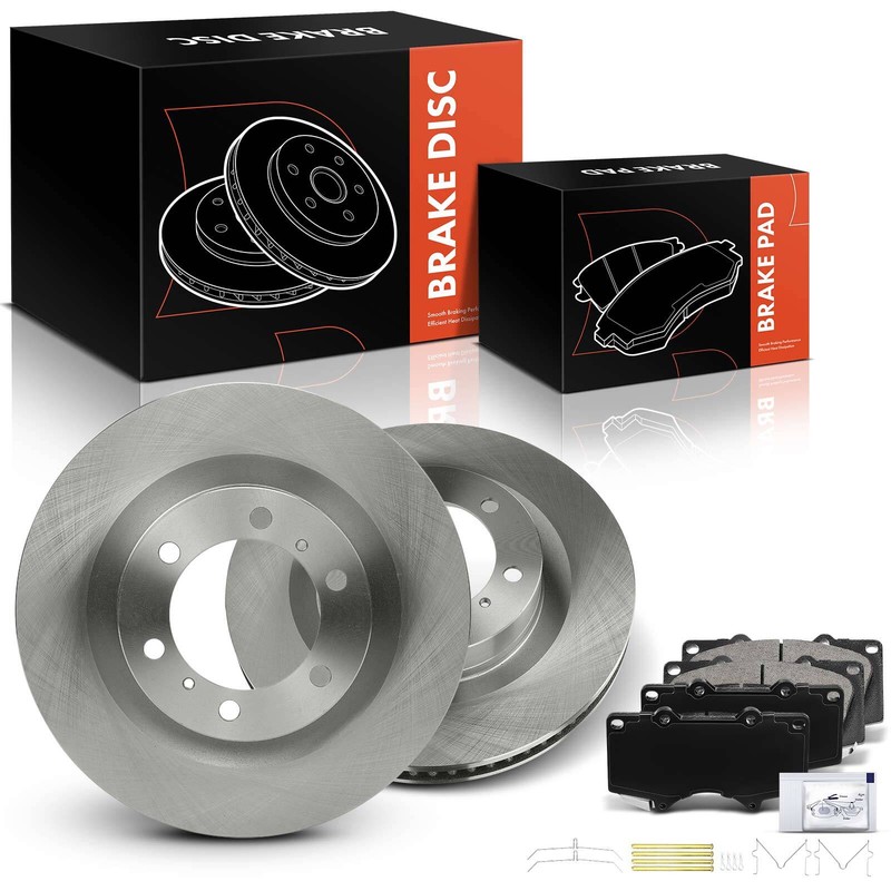 Front Disc Brake Rotors & Pads for Toyota 4Runner 10-20 Lexus GX460 10-21 4.6L