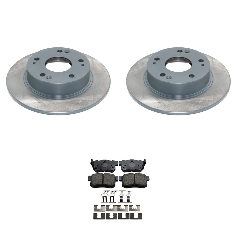 DuraGo Rear Rotors Akebono ProACT Ceramic Disc Brake Pads Kit For Accord TSX Gas