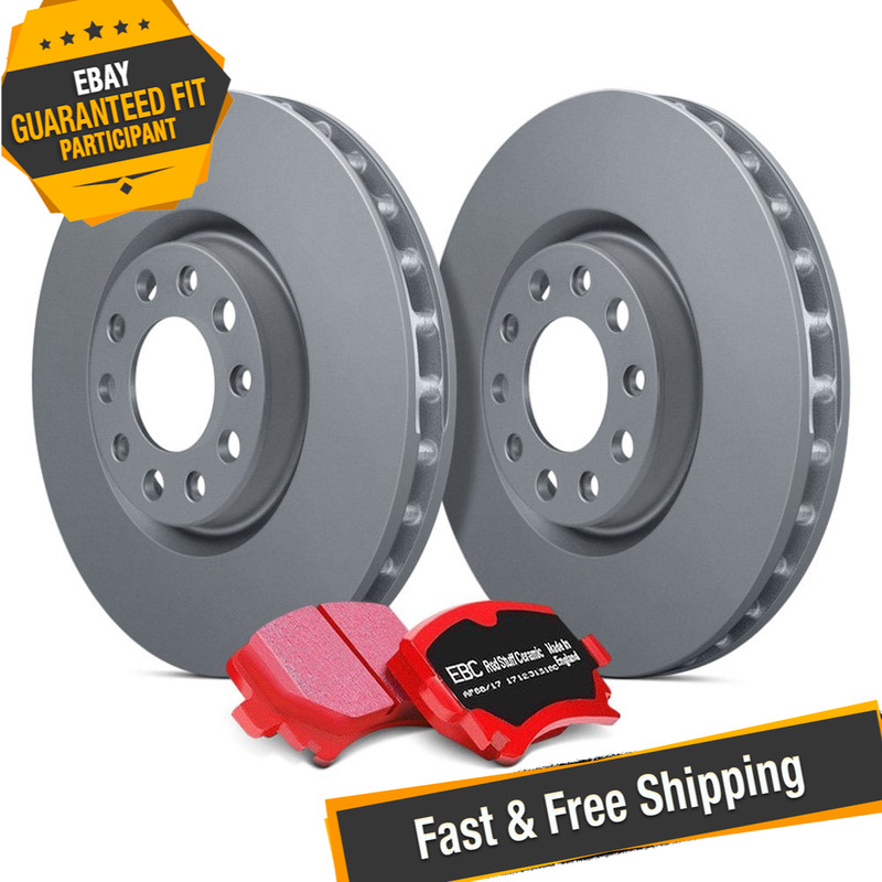 EBC S12KR1361 Stage 12 Light Signature Plain Rear Brake Kit for 14-17 Audi SQ5