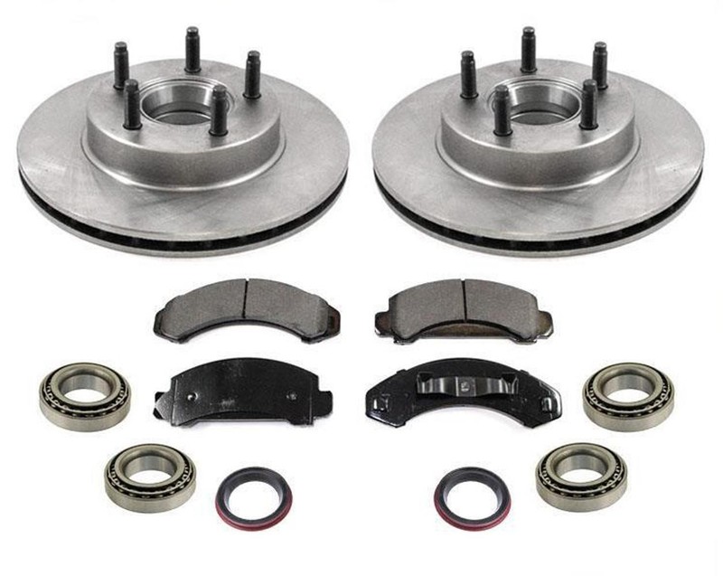 For Ford Ranger 1983-1988 4 Wheel Drive Front Rotors Brake Pads Bearings Seals