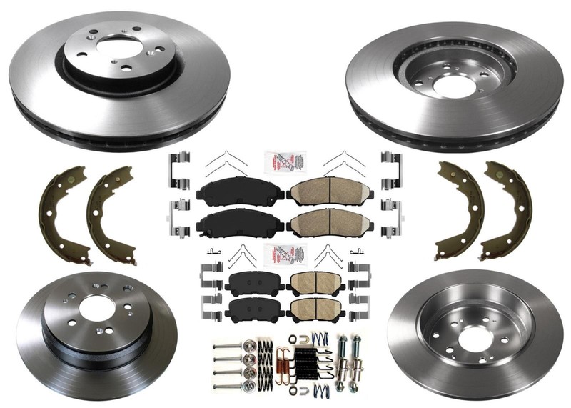 For Honda Pilot 2012 2013 2014 2015 Disc Brake Rotors Brake Pads Parking Shoes