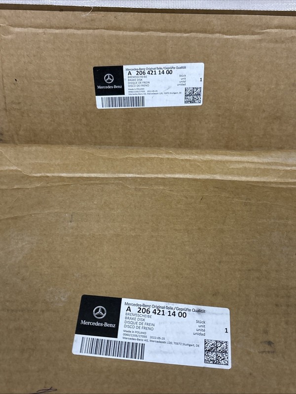 MERCEDES-BENZ C S206 SET OF TWO (2) FRONT BRAKE DISCS A2064211400 NEW OEM #962 gallery