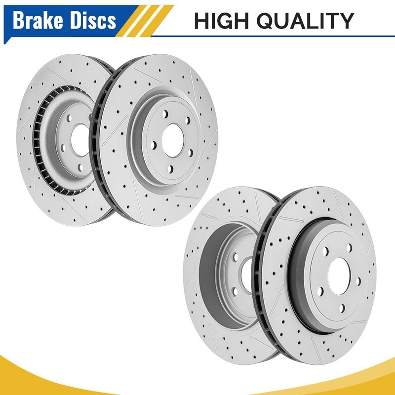 14.96″ Front 13.78″ Rear Disc Brake Rotors for Jeep Grand Cherokee Dodge Durango