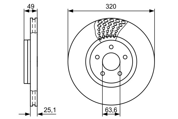 2x Brake Discs Pair Vented fits FORD TRANSIT CONNECT 1.6D Front 2013 on 320mm gallery