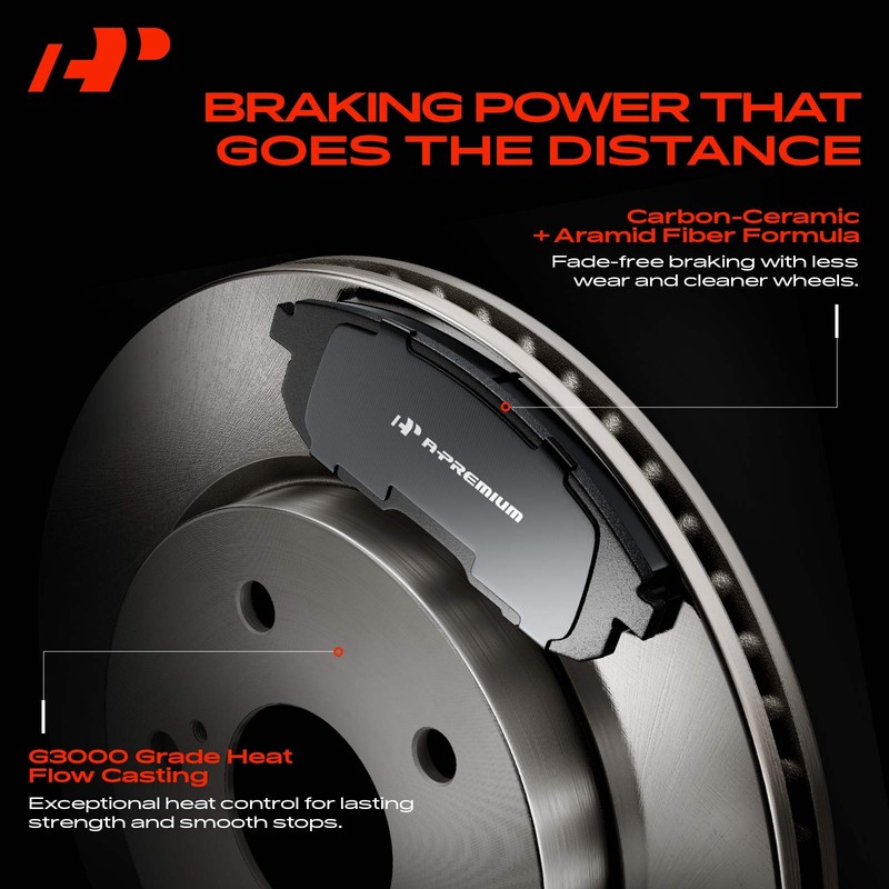 Disc Brake Rotors & Ceramic Brake Pads Rear for Chevy Buick Oldsmobile Pontiac gallery