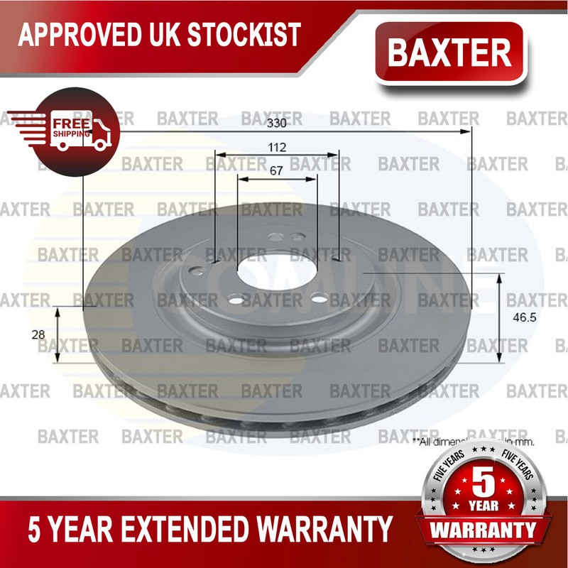 Fits Mercedes CLK C-Class CLC-Class 3.0 CDi 3.5 Baxter Front Brake Disc #1