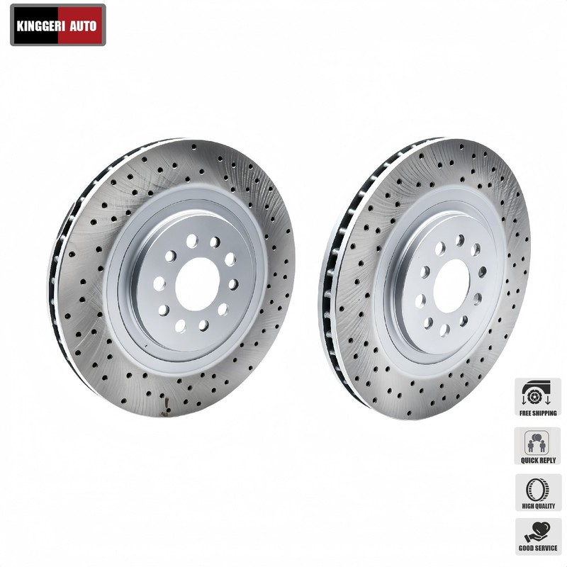 2x Front Brake Rotors 670030935 Fits Maserati Ghibli Quattroporte Brake Disc