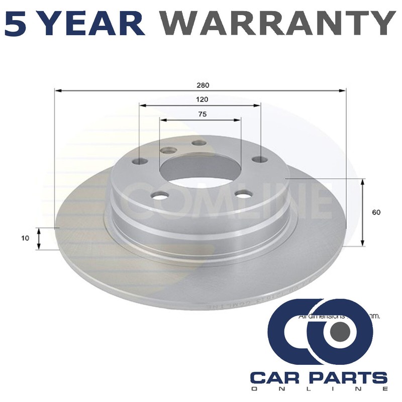 Brake Disc Rear CPO Fits BMW 3 Series 1991-2006 + Other Models #1
