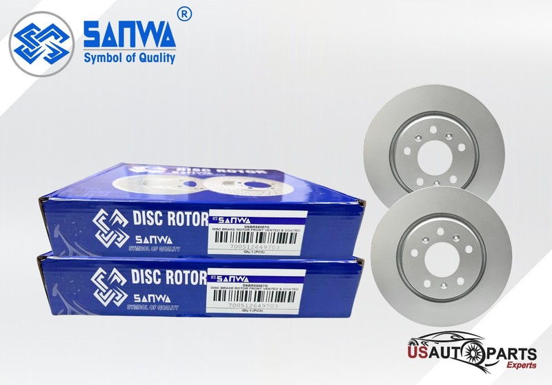 FRONT AND REAR BRAKE ROTOR SET GEOMET COATED FOR BUICK LACROSSE GRAND PRIX 04-09 gallery