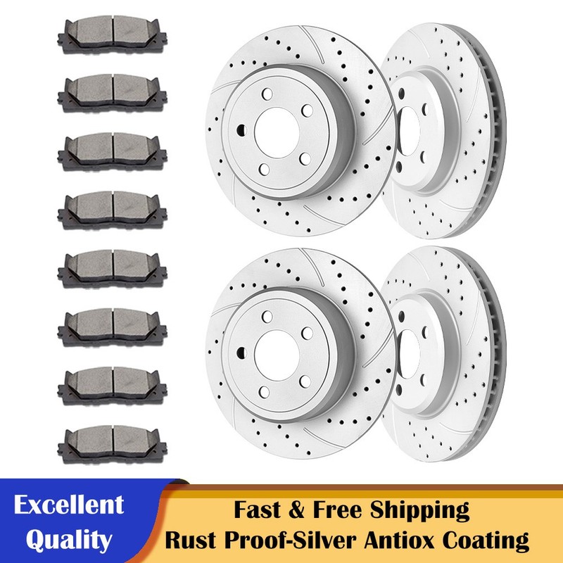 Front Rear Rotor and Brake Pad for Charger Challenger Chrylser 300 RWD Brakes