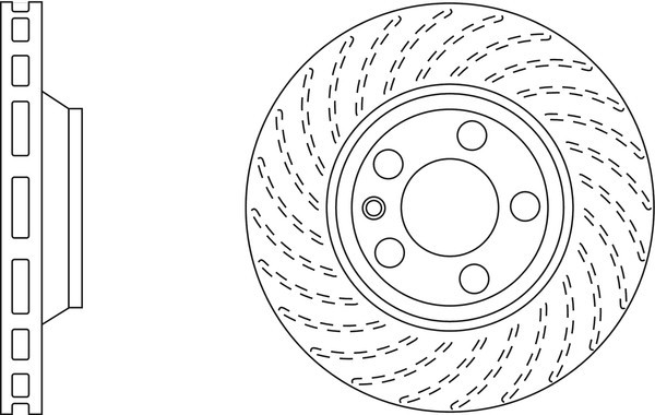 Apec Blue SDK6411 Front Left Brake Disc Fits Audi Cayenne Q7 Touareg