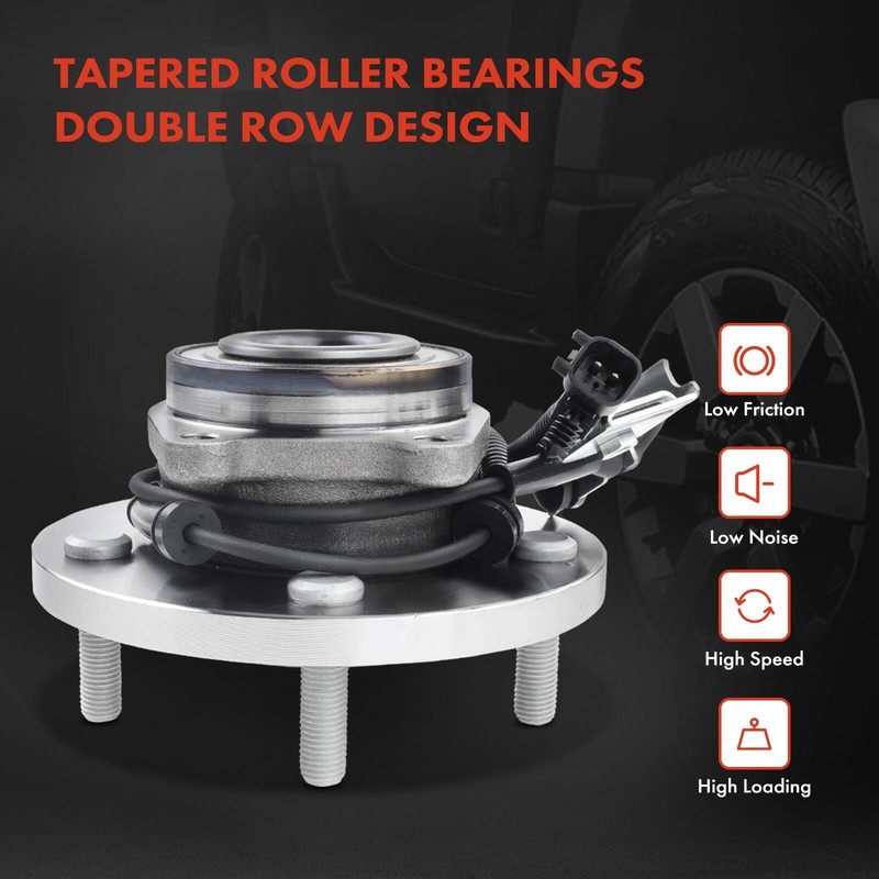 Drilled Brake Rotors & Pad + Hub Bearing for Chrysler Town & Country Dodge Front gallery