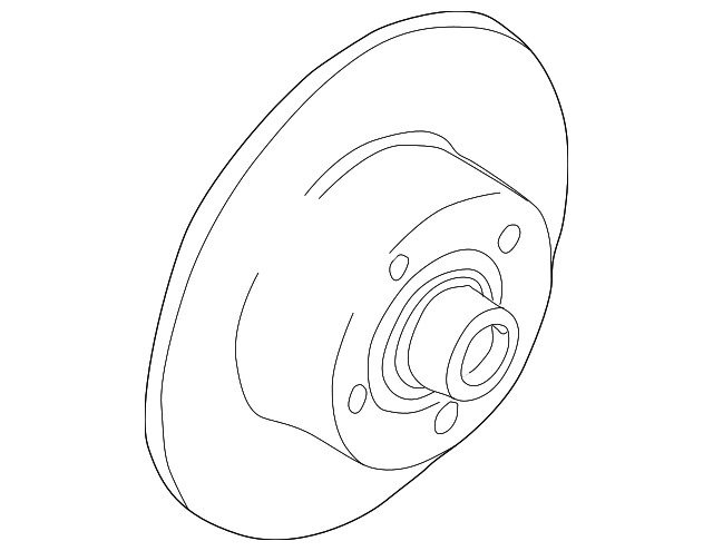Genuine Volkswagen Disc Brake Rotor 4B3-615-601