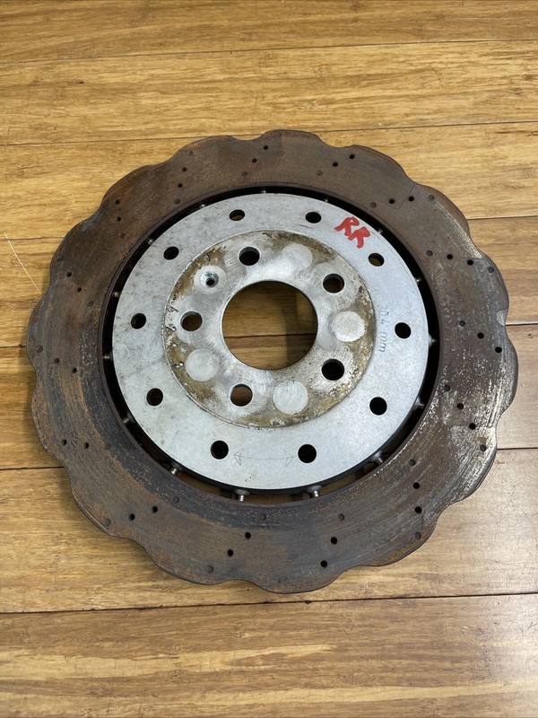 2014-2023 Audi R8 42 Rear Left & Right Brake Disc Rotors 356mm 70k Miles OEM gallery