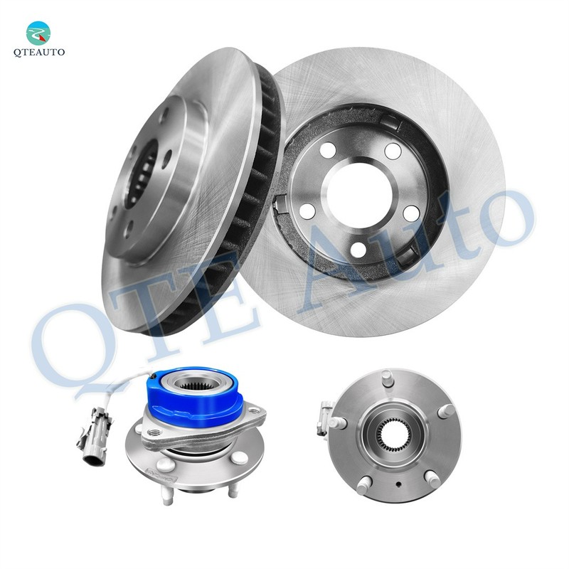 Set 4 Front 278mm Brake Disc Rotors-Wheel Hub Bearing For 2001 Pontiac Montana